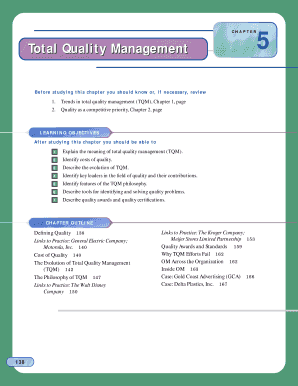 Total Quality Management PDF  Form