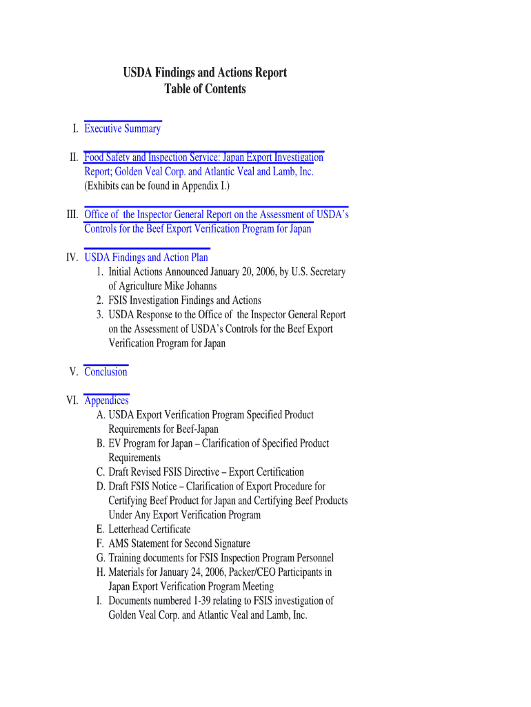 Usda Investigation Golden Veal and Atlantic Veal and Lamb Form