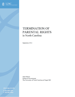 Voluntary Termination of Parental Rights N C Form