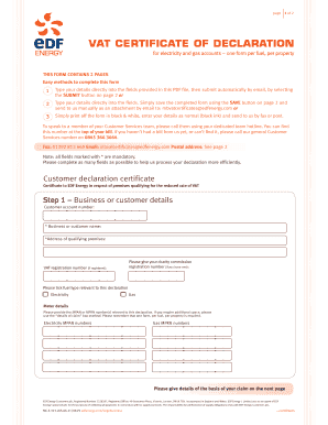 Vat Certificate PDF  Form