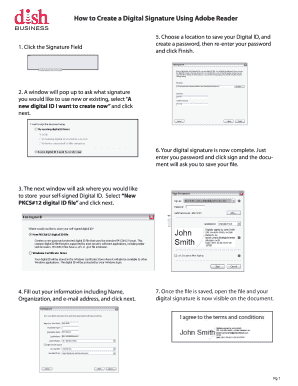 Dish Network Sample Bill  Form