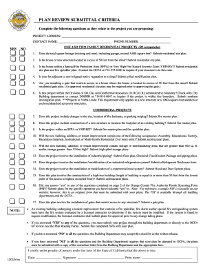 Ocfa Plan Check  Form