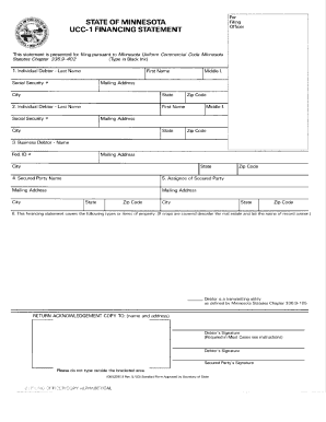 Mn Ucc 1 Fillable Form