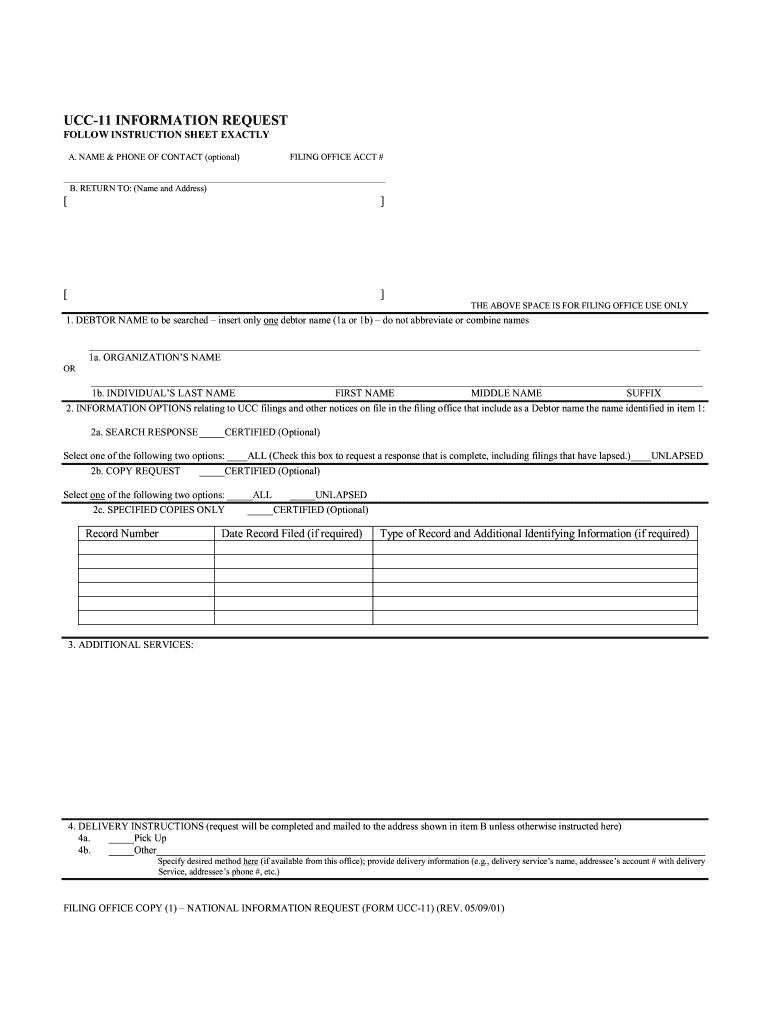  Ucc 11 Form 2001