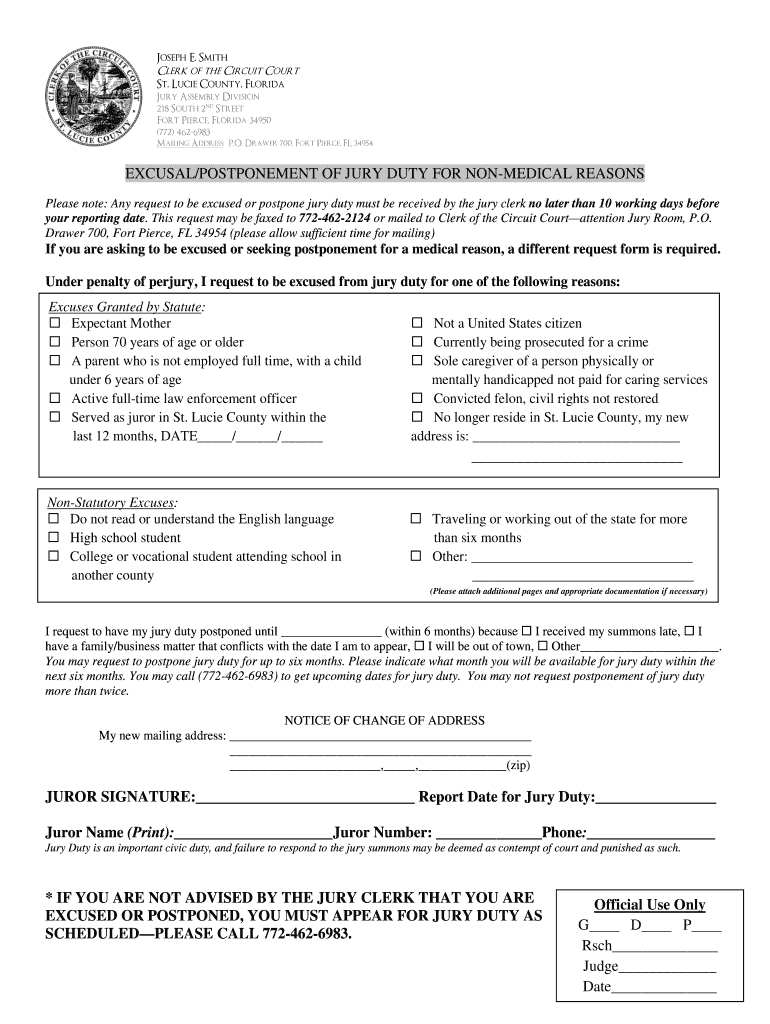 Sample Letter To Be Excused From Jury Duty Due To Medical Reasons from www.signnow.com