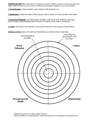 Act Bullseye Worksheet  Form