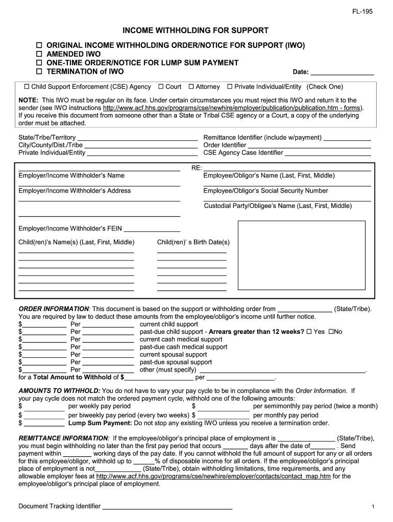 Fl 195 Form