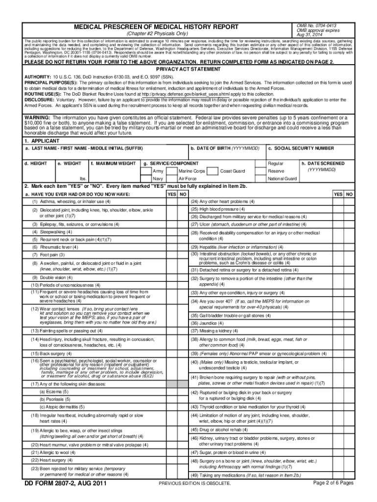 Dd 2807 2  Form