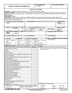 Of Medical Examination Form