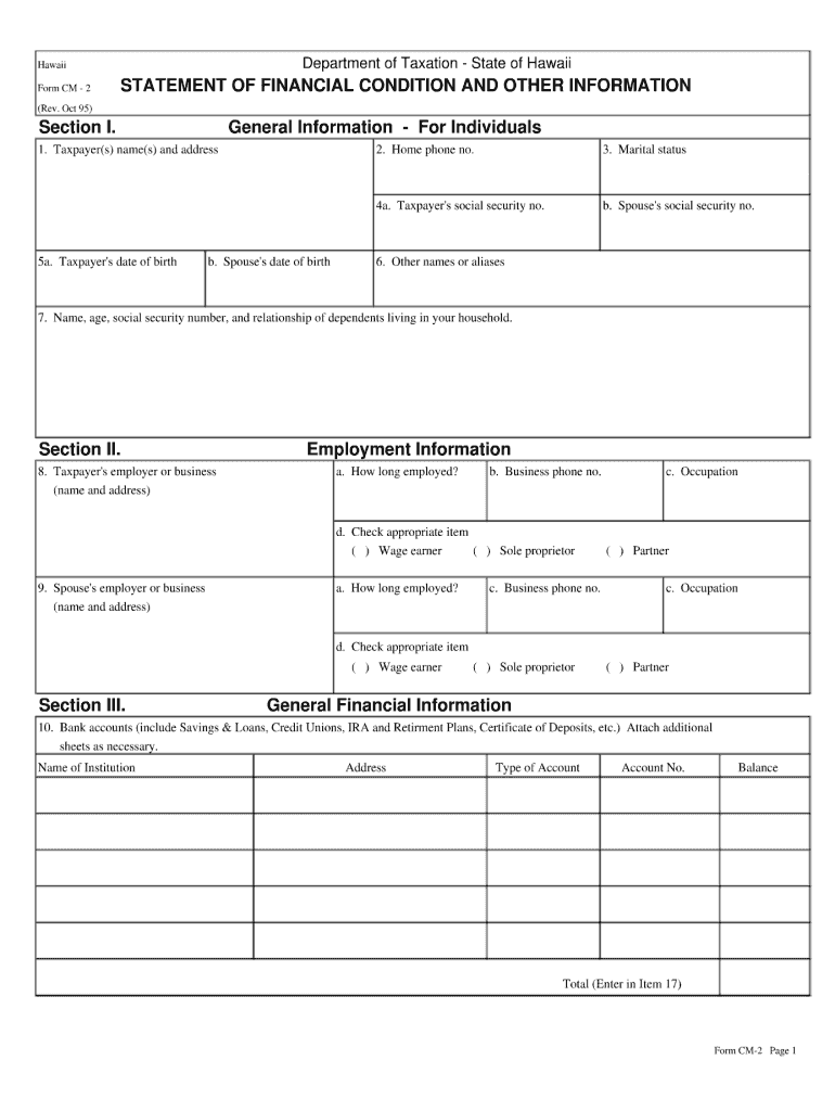  Form Cm 2 1995