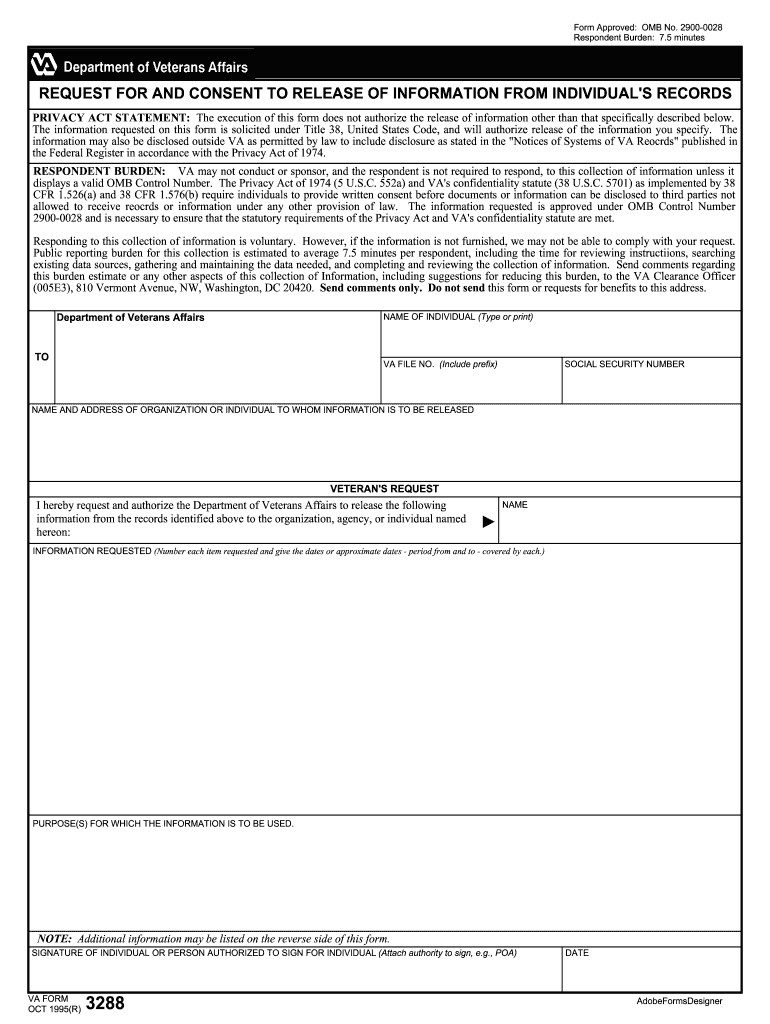 Omb No 2900 0028 Form