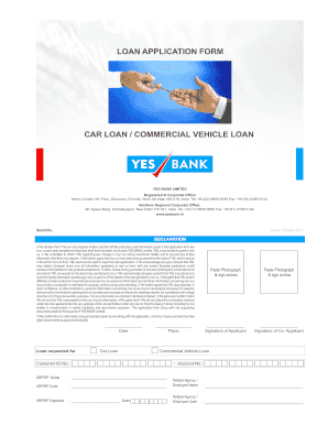 Yes Bank Personal Loan Agreement PDF  Form