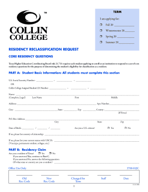 Fscj Residency Form