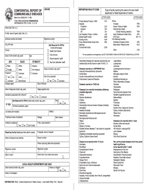 Virginia Confidential Communicable Disease Report Form
