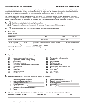 Fillable Multistate Exemption Certificate Fillable  Form