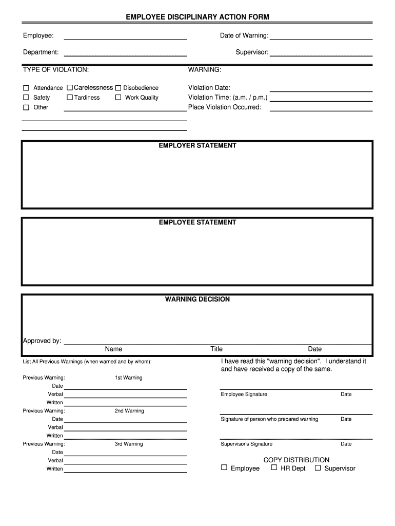 Employee Write Up Form