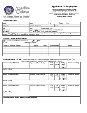 Employment Application PDF Missouri Form