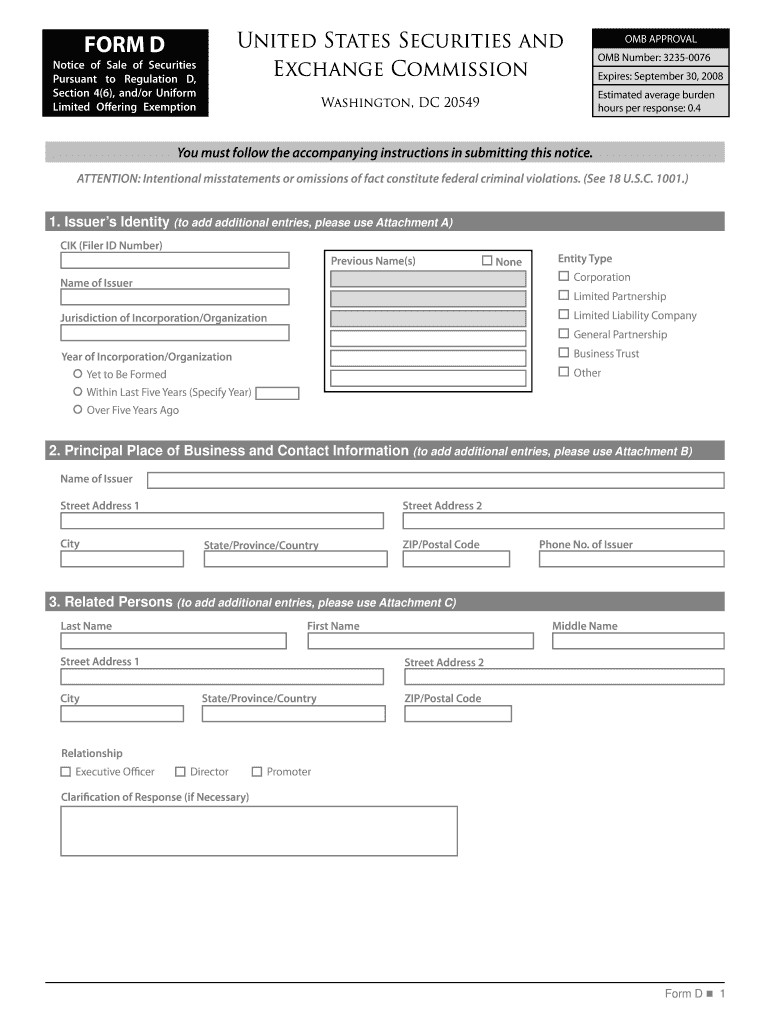 Get and Sign Form D PDF File 2017-2022