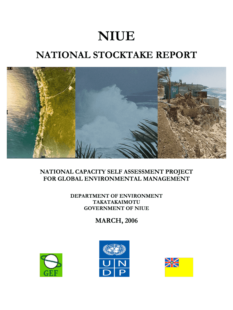 NIUE NATIONAL STOCKTAKE REPORT NATIONAL    SPREP  Sprep  Form