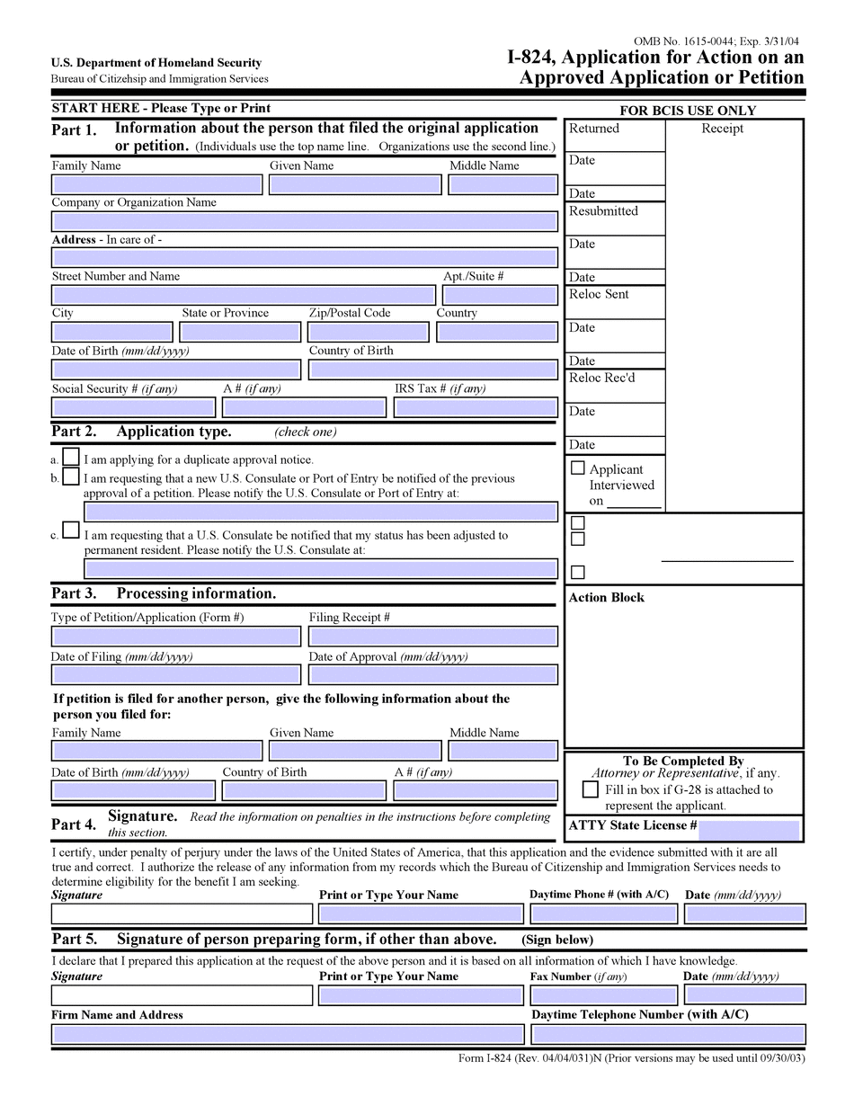 I 824 Sample Form