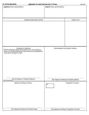 C101 Fom St Kitts  Form