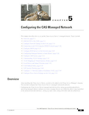 Configuring the CAS Managed Network Cisco  Form