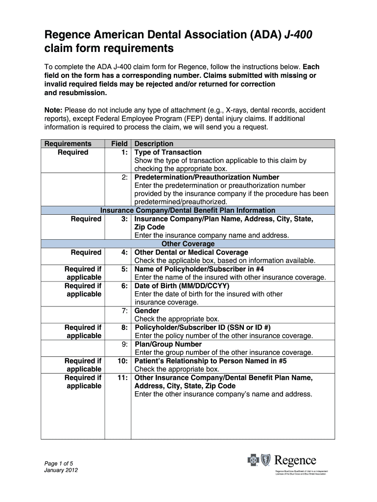  J 400 Form 2012-2024