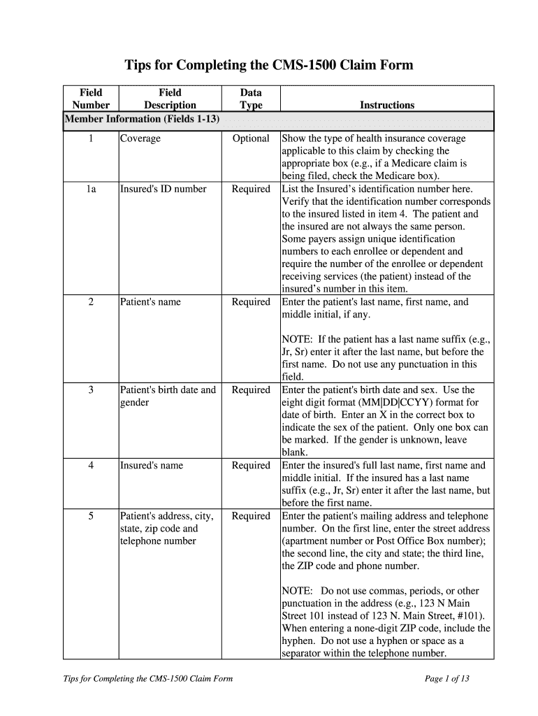 Cms 1500 Form