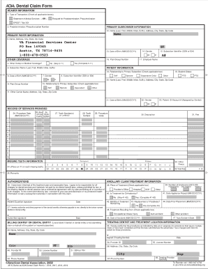 Ada Claim Form Fillable and Printable PDF