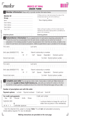 Medco Fax Order Form