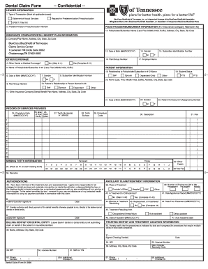 Blue Cross Blue Shield Dental Claim Form