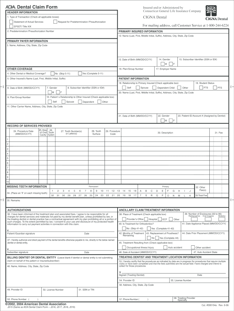 Claim Ada 20062024 Form Fill Out and Sign Printable PDF Template