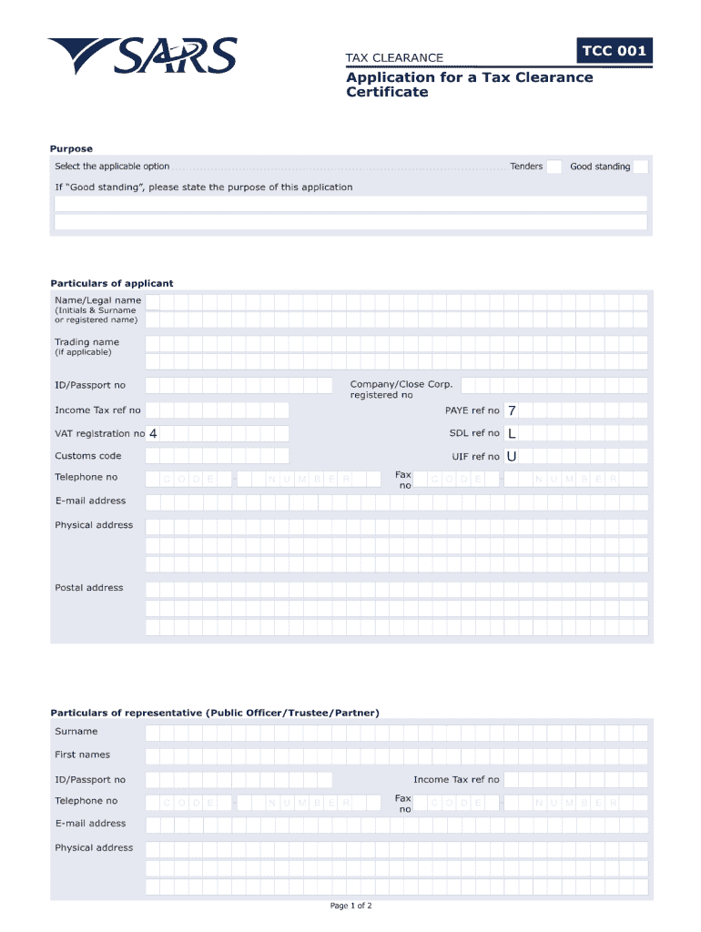 Tcc Application Form PDF