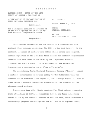 IAS PART 16 in the Matter of the Application of REALM Nycourts  Form