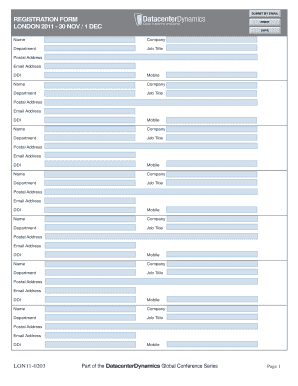 REGISTRATION FORM LONDON 30 DatacenterDynamics