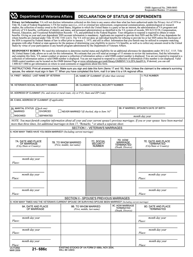  Form 21 686c 2018