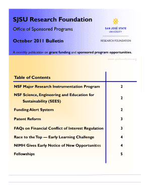 SJSU Research Foundation Sjsufoundation  Form