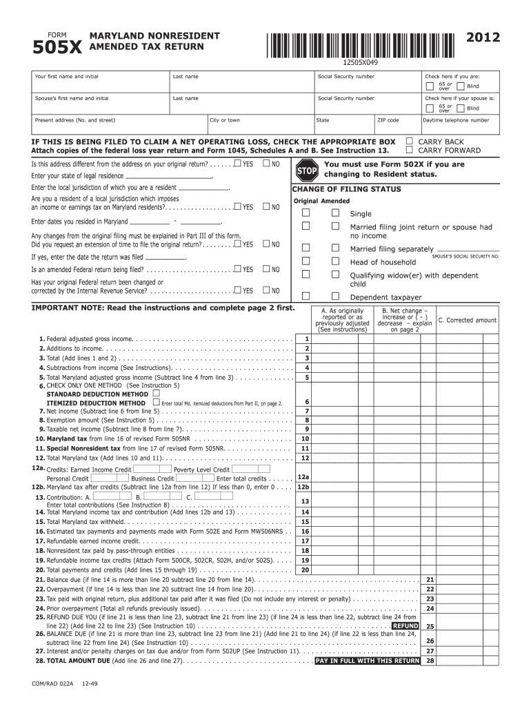  How Do I Fill Out 505x Form 2020