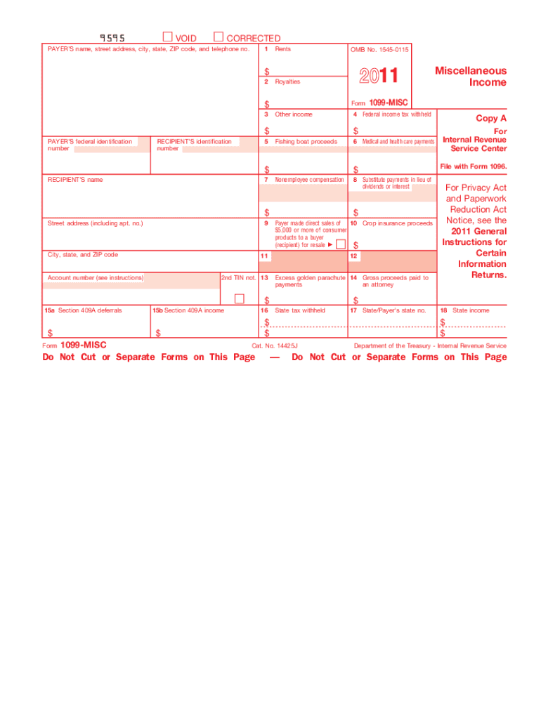 Get and Sign 1099 Form 2011