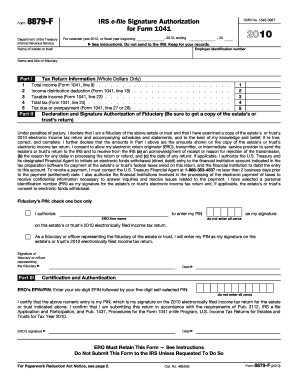 Fillable Form 1041