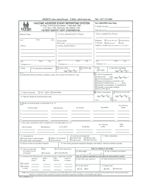 Vaers Form PDF