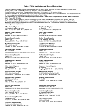 Fillalbe Sc Notary Public Application Form