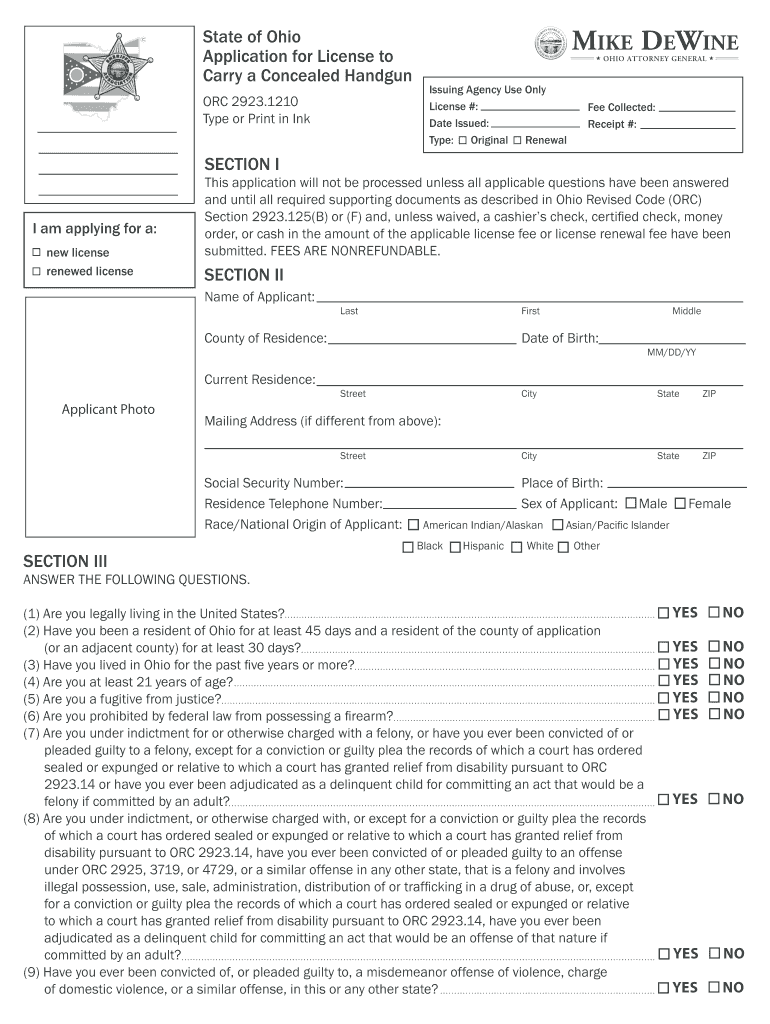 Get and Sign Franklin County Sheriff Concealed Carry Form 2011
