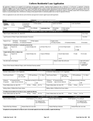 Fillable 1003  Form