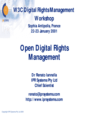 Open Digital Rights Management W3  Form