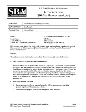 7a Authorization Sba  Form