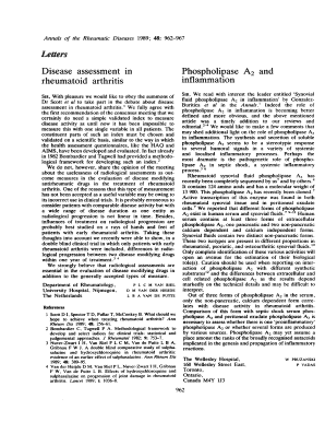 Disease Assessment in Rheumatoid Arthritis Ncbi Nlm Nih  Form