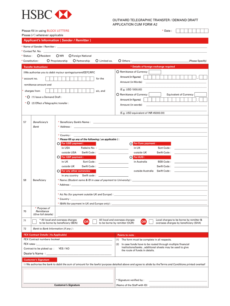 Hsbc Fund Transfer Form