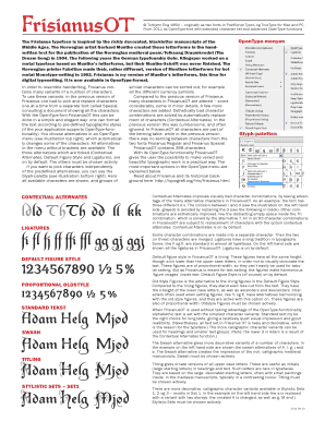 Type Frisianus Font Form