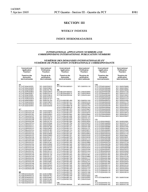 PCT14 PCT Gazette, Weekly Issue No 14, WIPO Wipo  Form